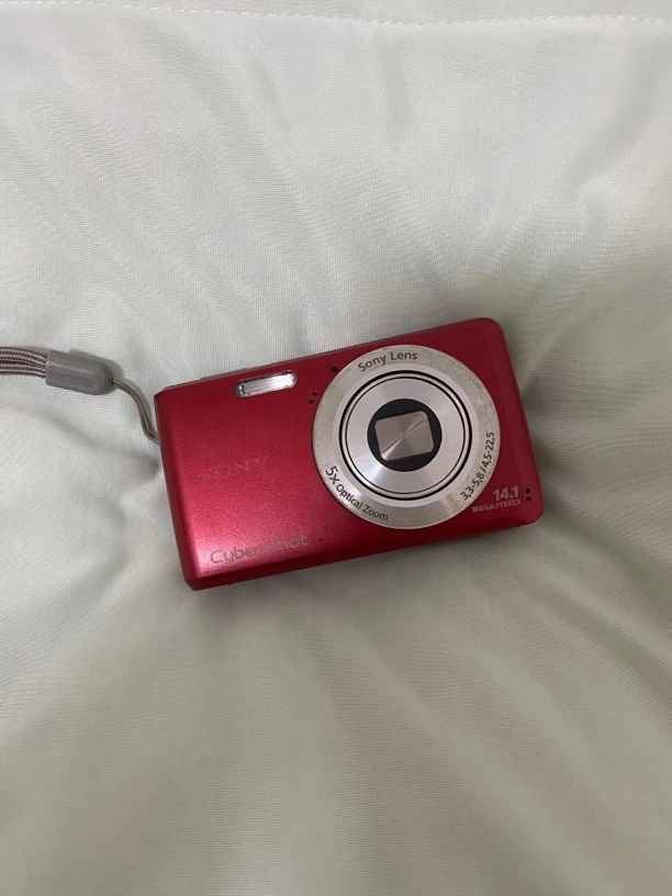 9新 Sony/索尼 w520红色1400w像素ccd数码相机