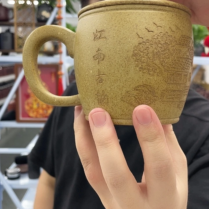 茶杯紫砂汉瓦盖杯