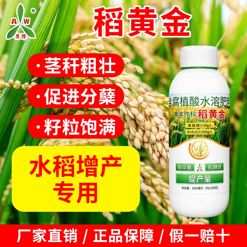 奥丰稻黄金水稻专用增产肥促根壮苗正品抗倒分蘖灌浆水溶肥