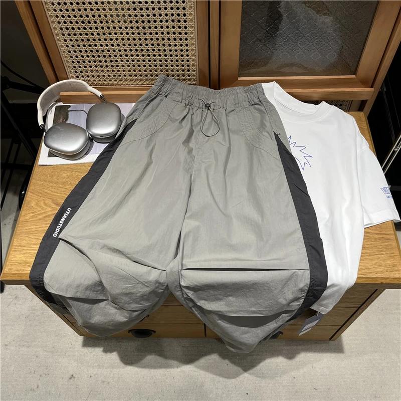 吴小越W1261男童散兵拼色裤子儿童运动户外长裤男孩休闲运动裤