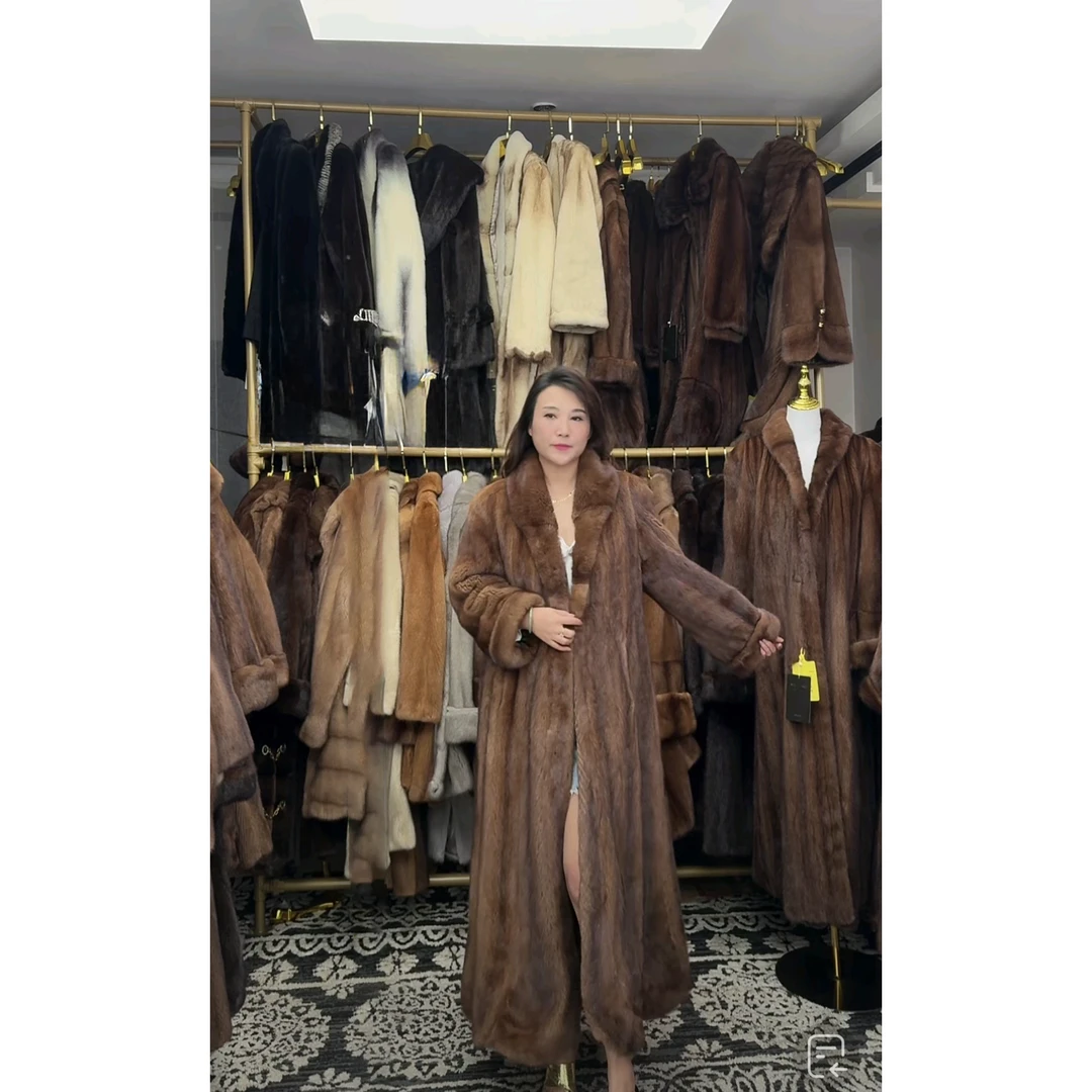 H879 貂皮大衣 衣长125 胸围120 中古皮草