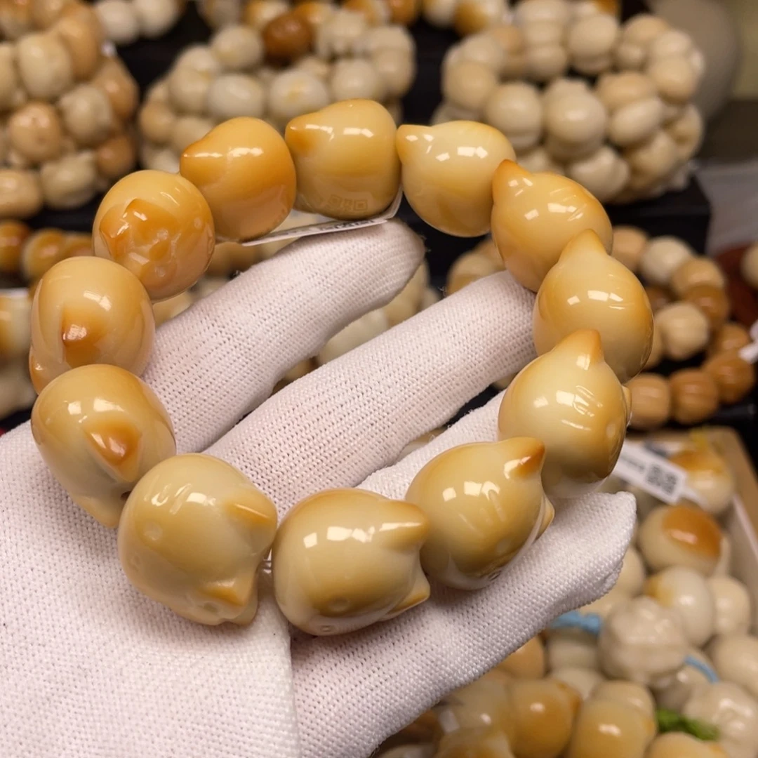 菩提根/象牙果手串118碳烧kt猫微瑕