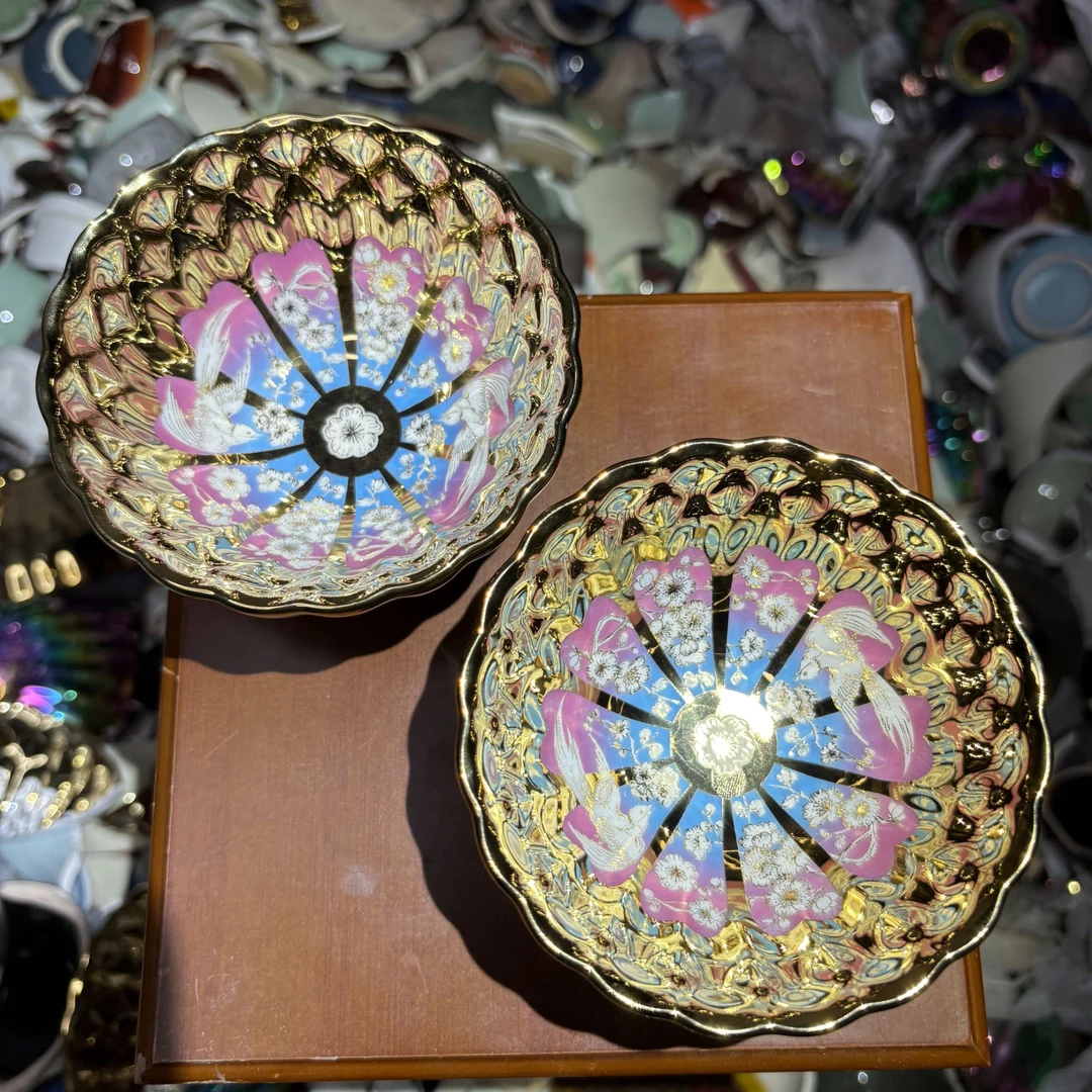 金玉满堂 夜光百鸟朝凤 对杯