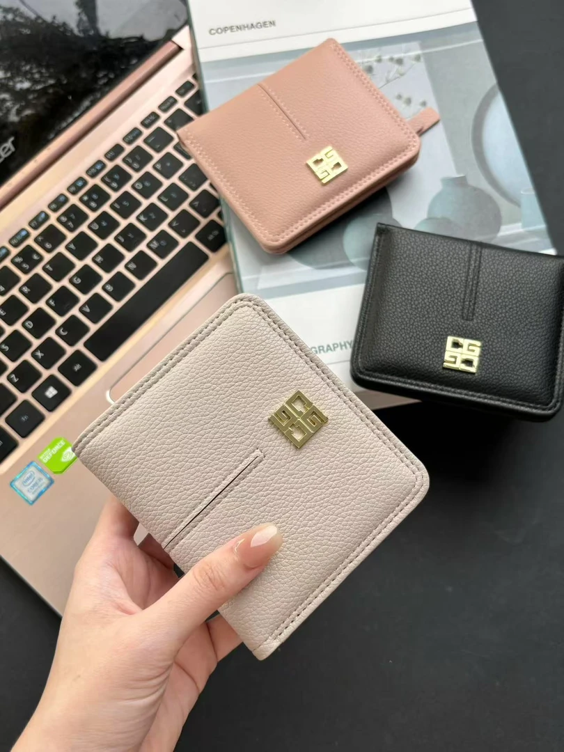 迪雅路【小钱包】四宫格 女士软皮双折对折钱包 零钱卡包迷你便携