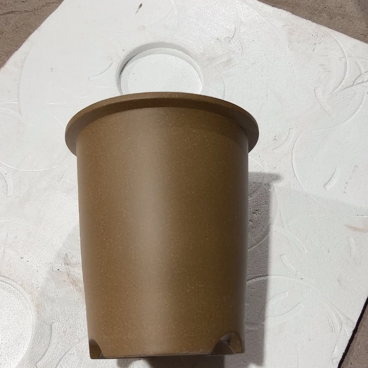 紫砂花盆微瑕大帽筒青段