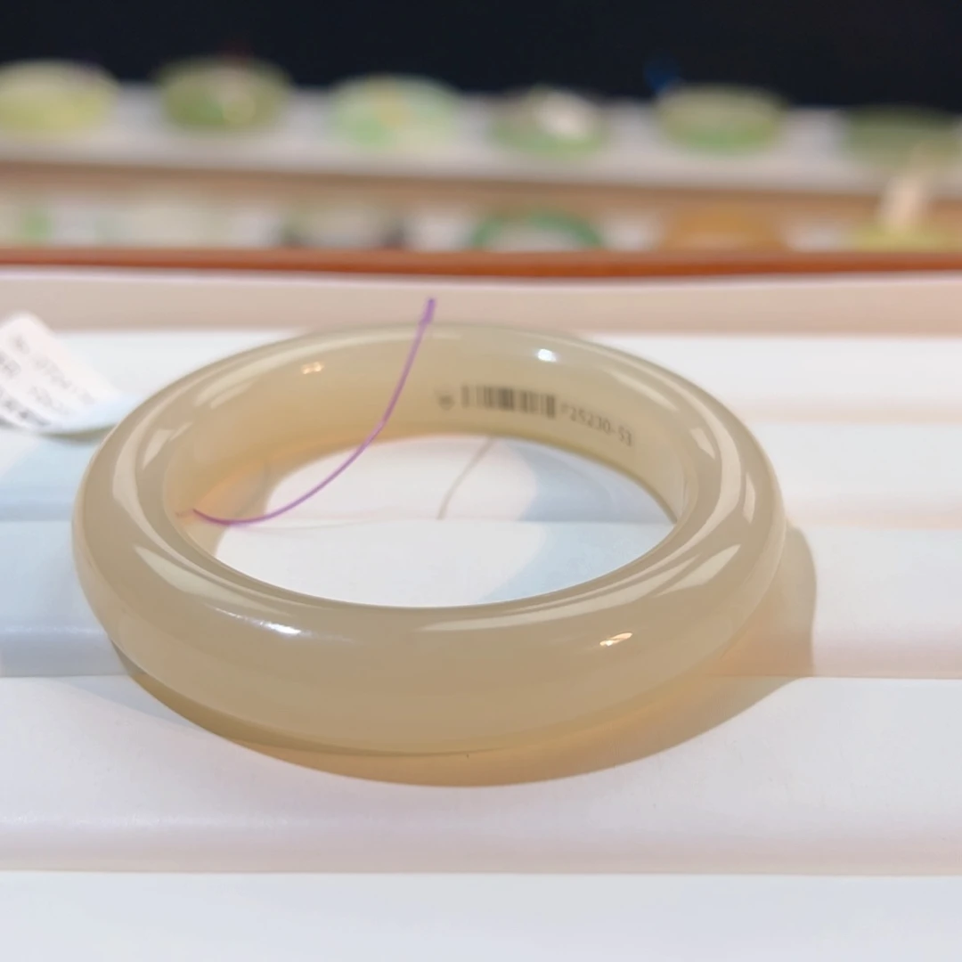 和田玉手镯未镶嵌红藕浓粉 高品