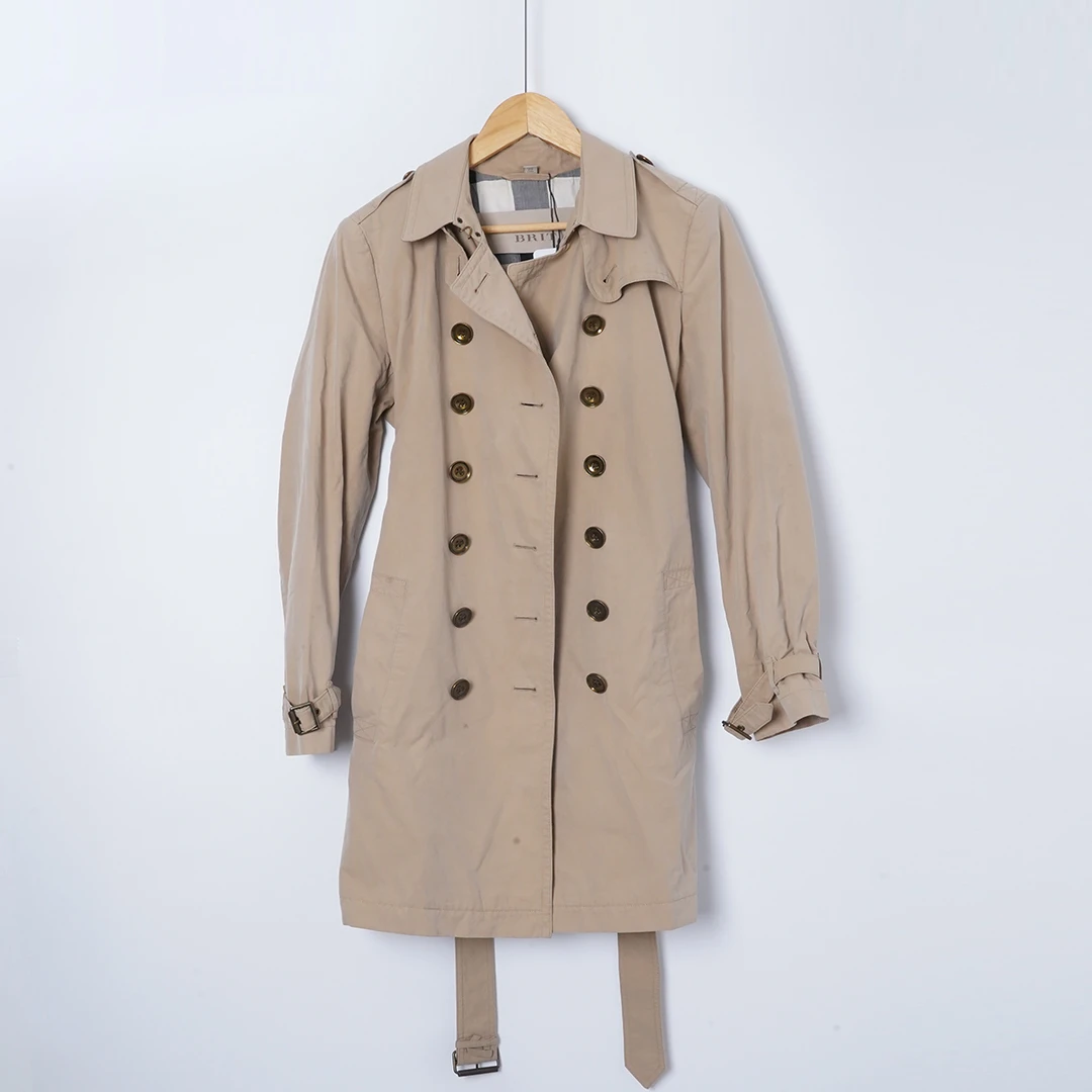 99新 BURBERRY/博柏利 绵/TH0705/风衣/UK16码女装