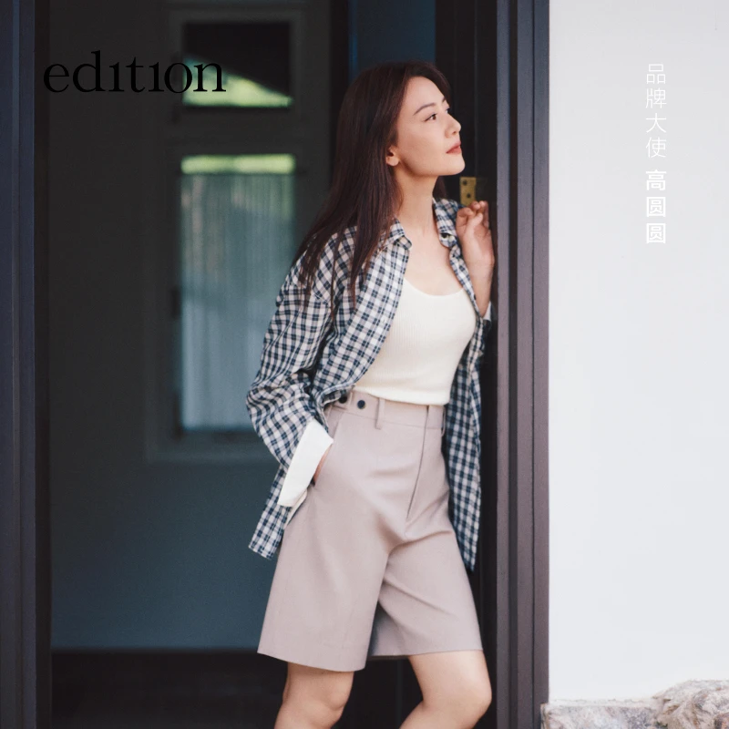 【商场同款】edition2025春季新款绵羊毛挖肩针织背心#EBE1VET011