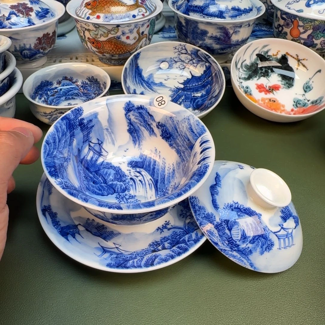 纯手工纯手绘茶具石头80