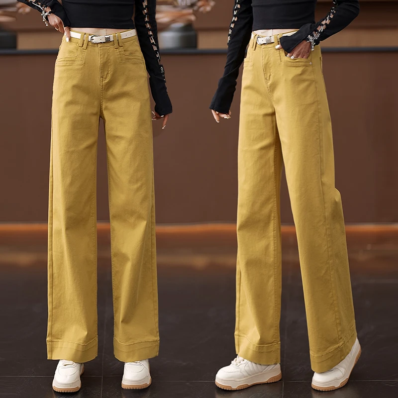 垂顺显瘦时尚阔腿裤2025春季新款韩版时尚洋气减龄休闲百搭长裤潮