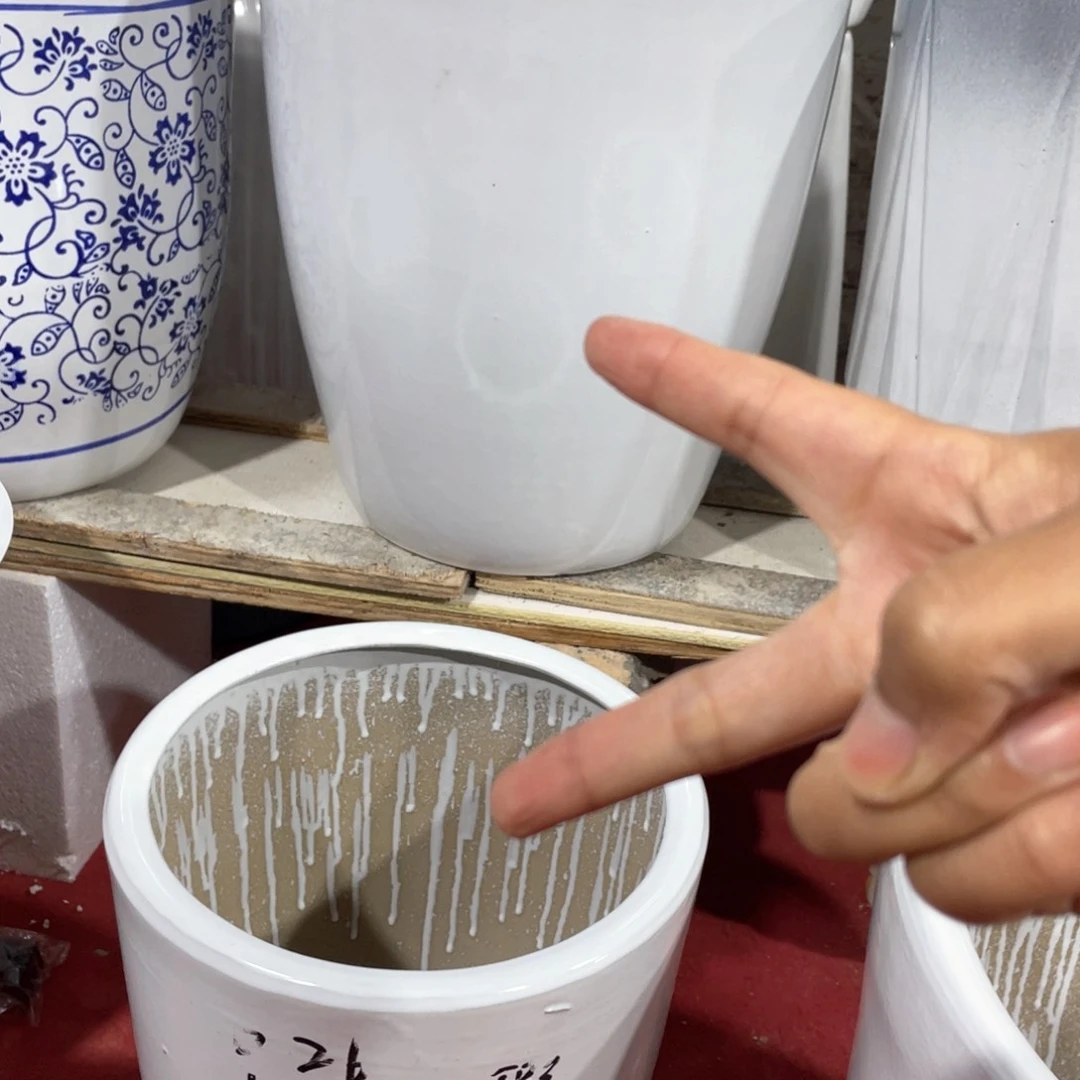 3号链接33口26口两个盆纯白微瑕