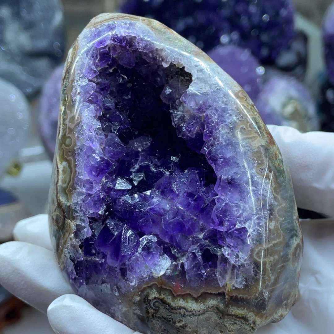 紫晶大型摆件（非配饰）银S925镶嵌