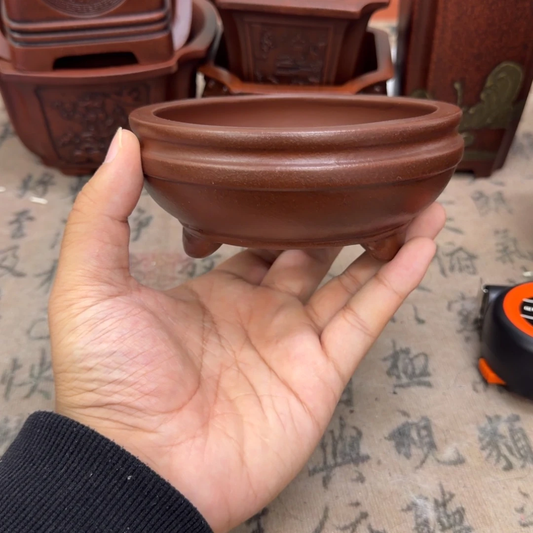 紫砂花盆11x4内经紫砂花盆
