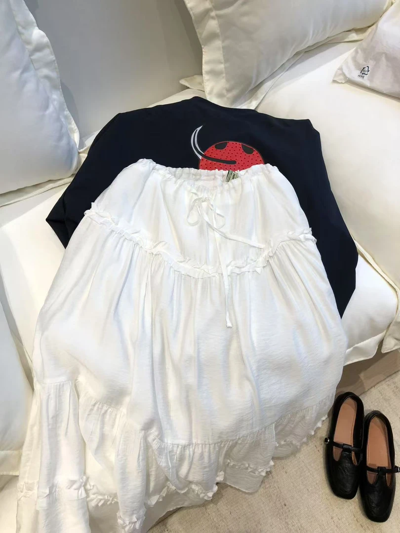 路一.韩国 Seoul   韩女必备 抽绳半身裙