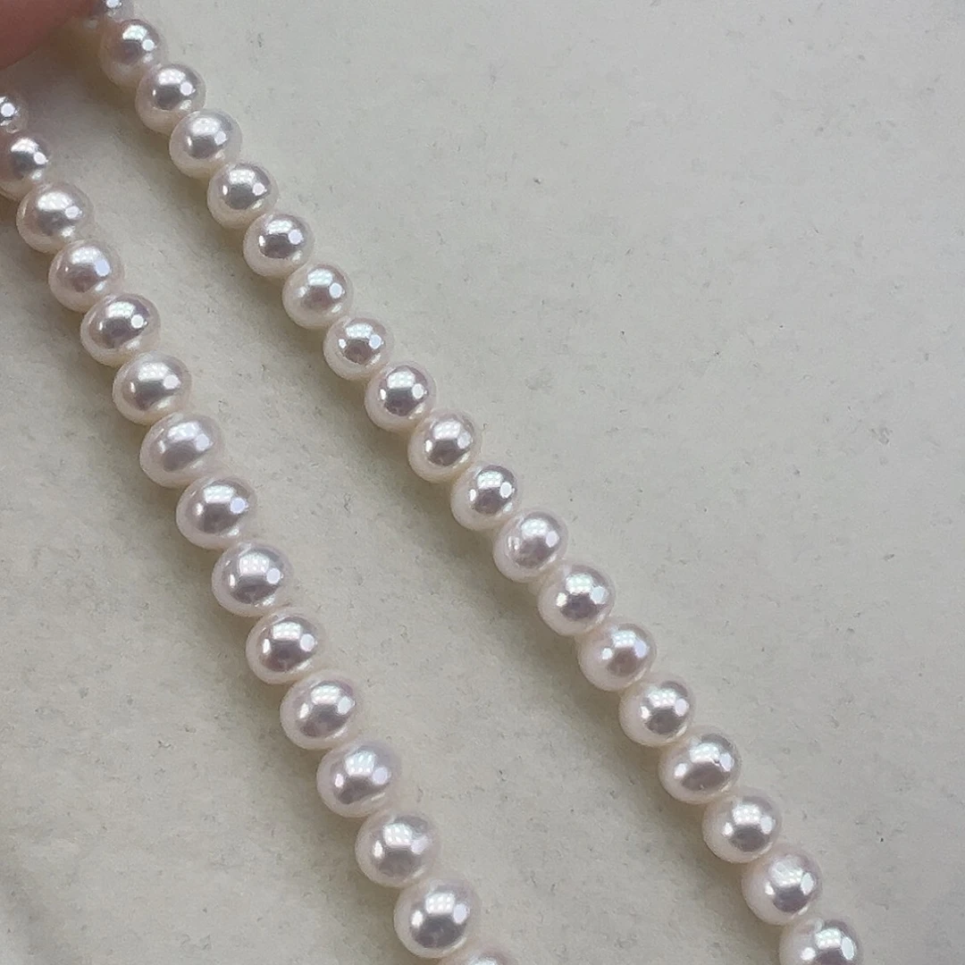 淡水珍珠颈饰银S925镶嵌➕7.8极光天女粉