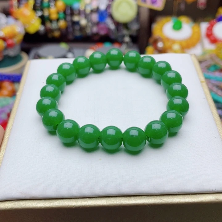 树脂制品65号绿色手串
