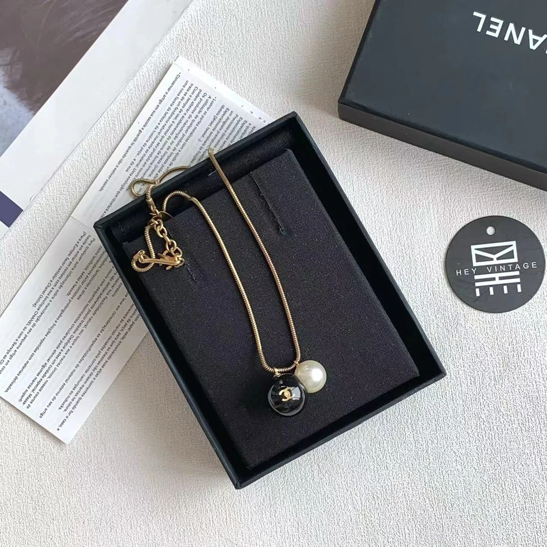 95新 Chanel/香奈儿 黑白珍珠项链 7110429