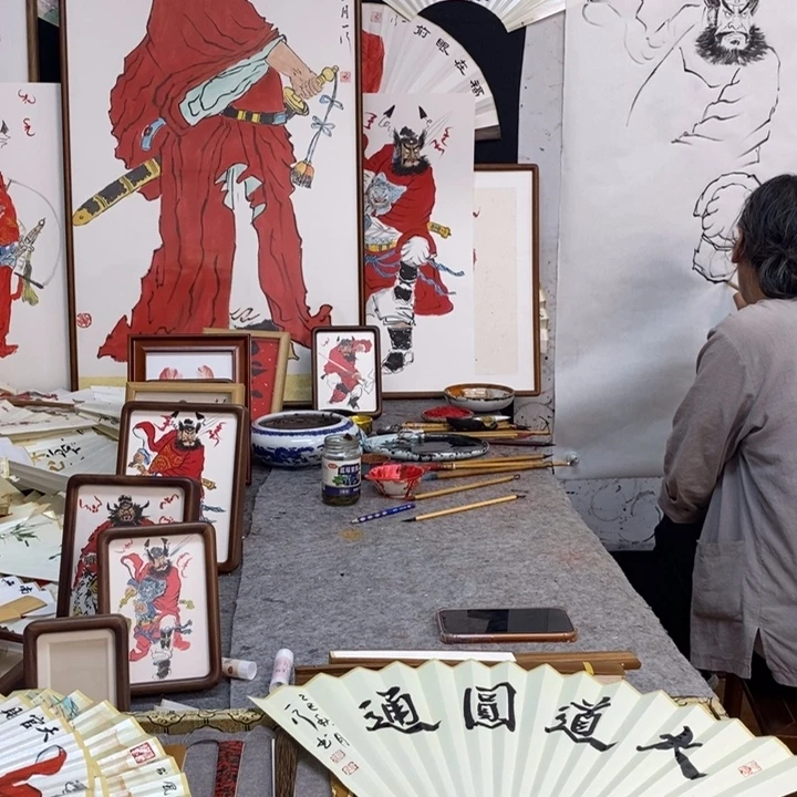 用***5国画框钟馗张老师