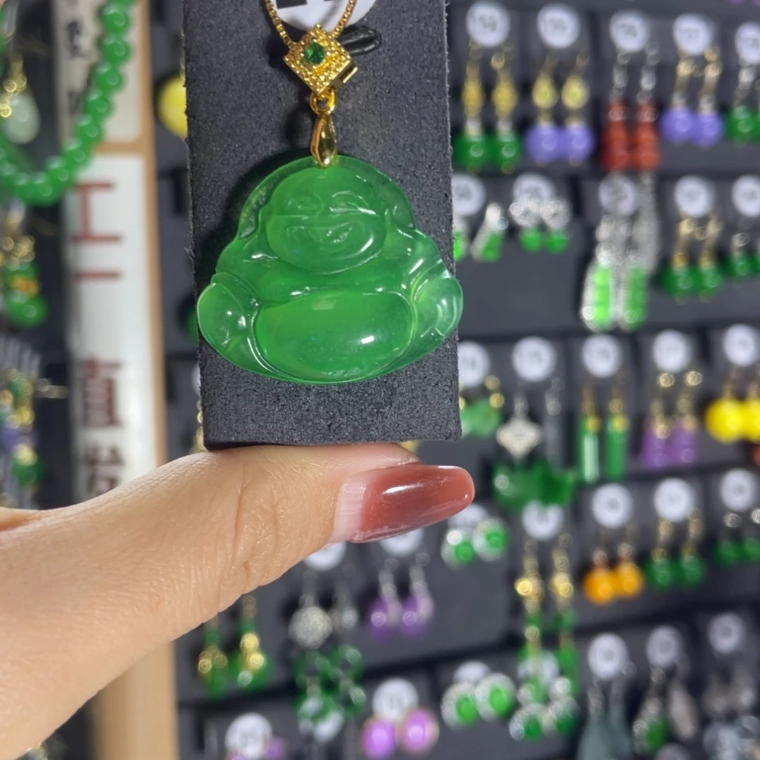 银S925镶嵌翡翠耳饰212