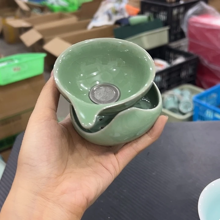 龙泉云间青瓷小米茶器