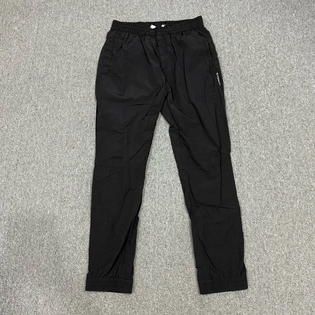 99新 Givenchy/纪梵希 16111751 黑色侧边刺绣logo长裤 50码99新