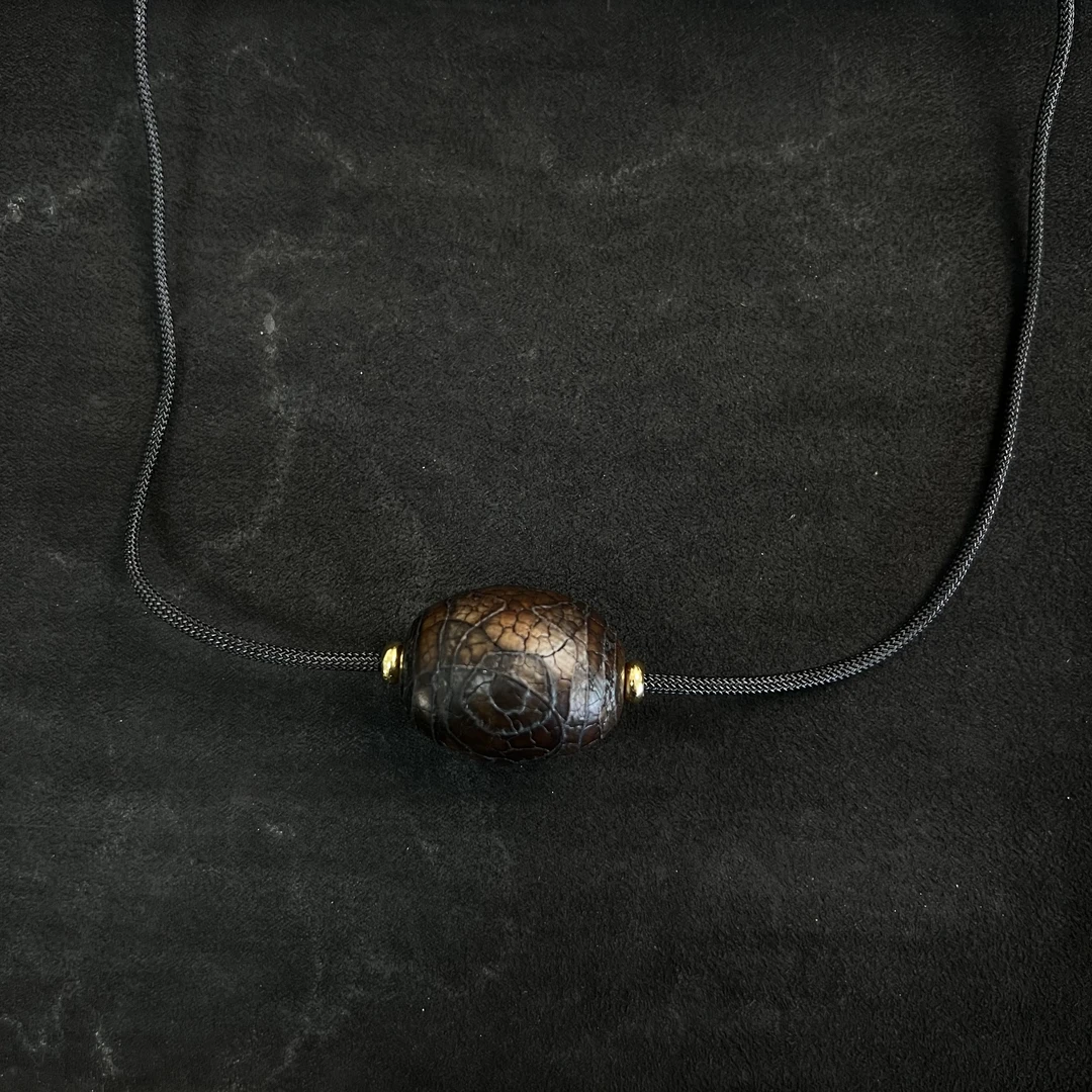 德吉藏*古珠三眼项链*图案颜色多样性发一件