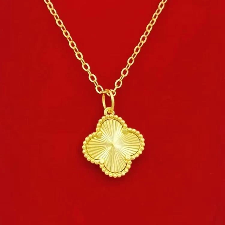 【顺丰配送 明天到家】四叶草时尚吊坠 1.9g 夏天必带款 适戴百搭时尚款饰品可戴漂亮情人节礼物铜合金Z-1