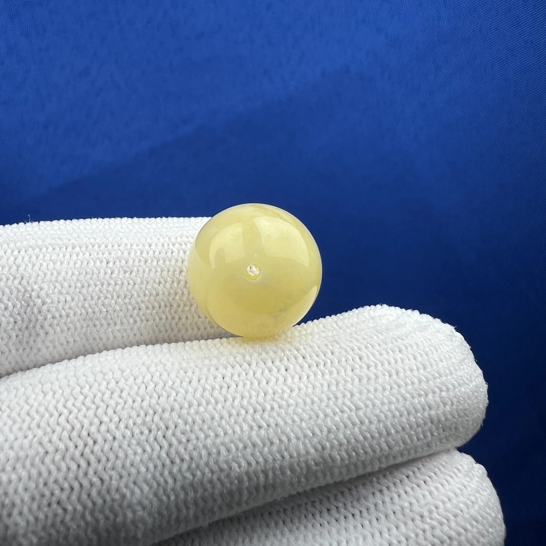 A3131天然原矿蜜蜡 百花蜜单珠14.9mm 支持鉴定 假一罚十