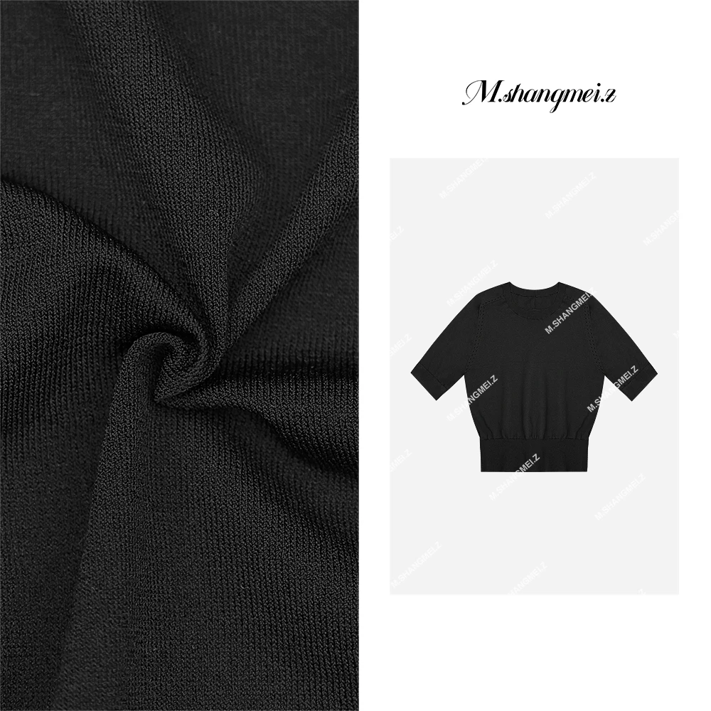 M.SHANGMEI.Z/沐熙【泽西学院】美大哥弹力透气针织圆领上衣X052492