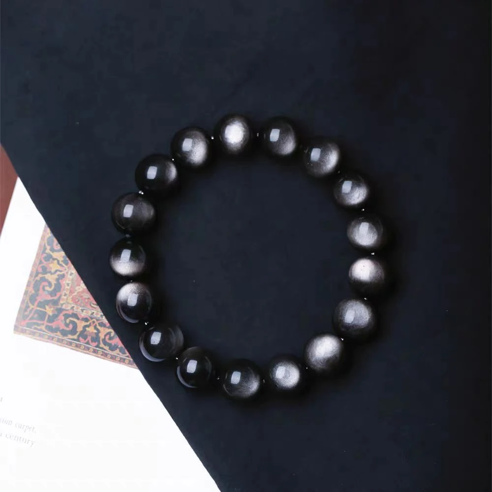 时尚百搭黑曜石单圈手串0213-13