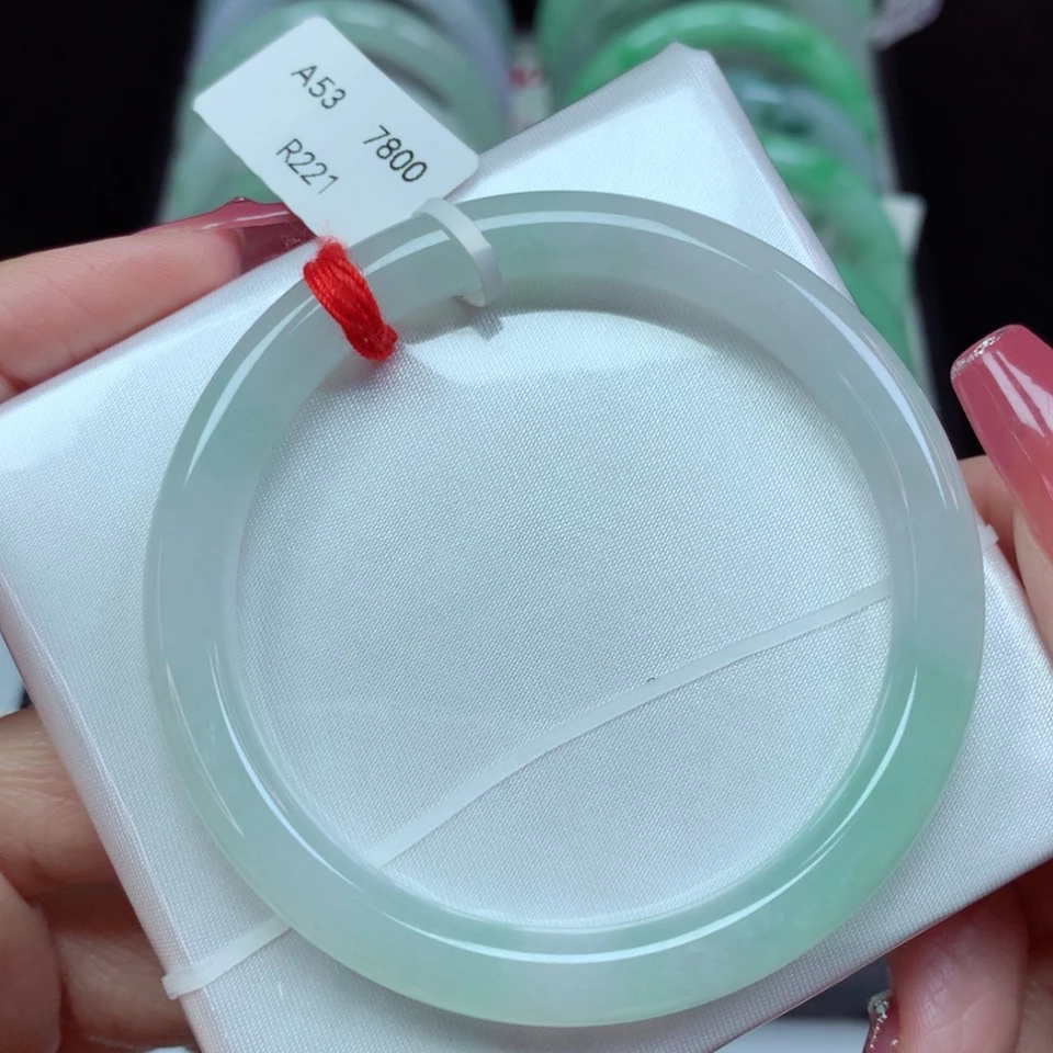 【闪购商品】翡翠手镯未镶嵌冰晴底叮当镯53圈