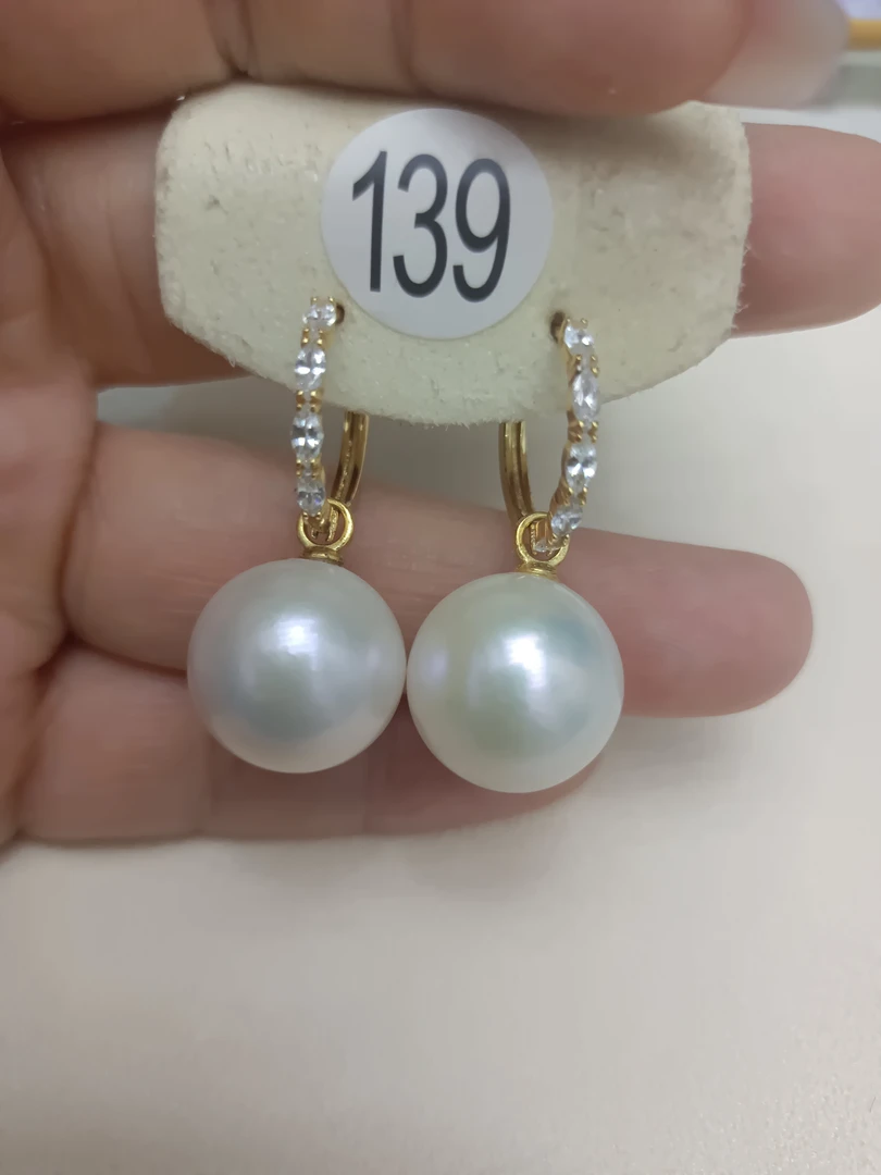 丽源珠宝推荐 天然淡水珍珠精致耳扣