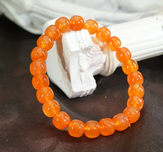 南红冰红老型手串6.5+ AL011412