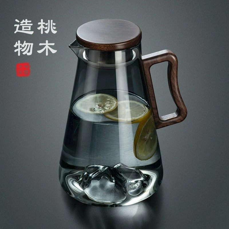 家用冷水壶玻璃耐高温凉水壶凉水杯高档耐热大容量果汁茶壶开水瓶