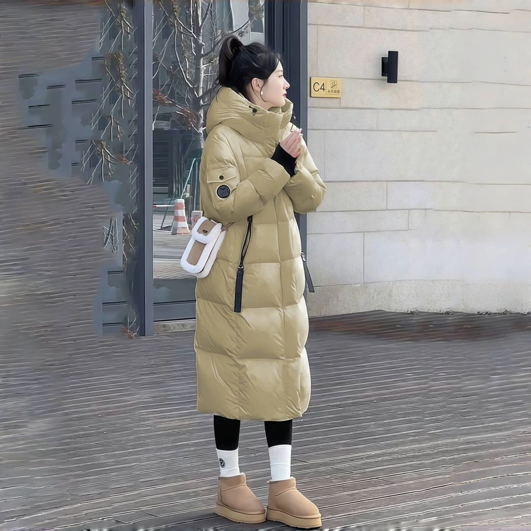 中长款棉服女2025冬百搭简约棉袄超好看加厚棉衣新款保暖外套