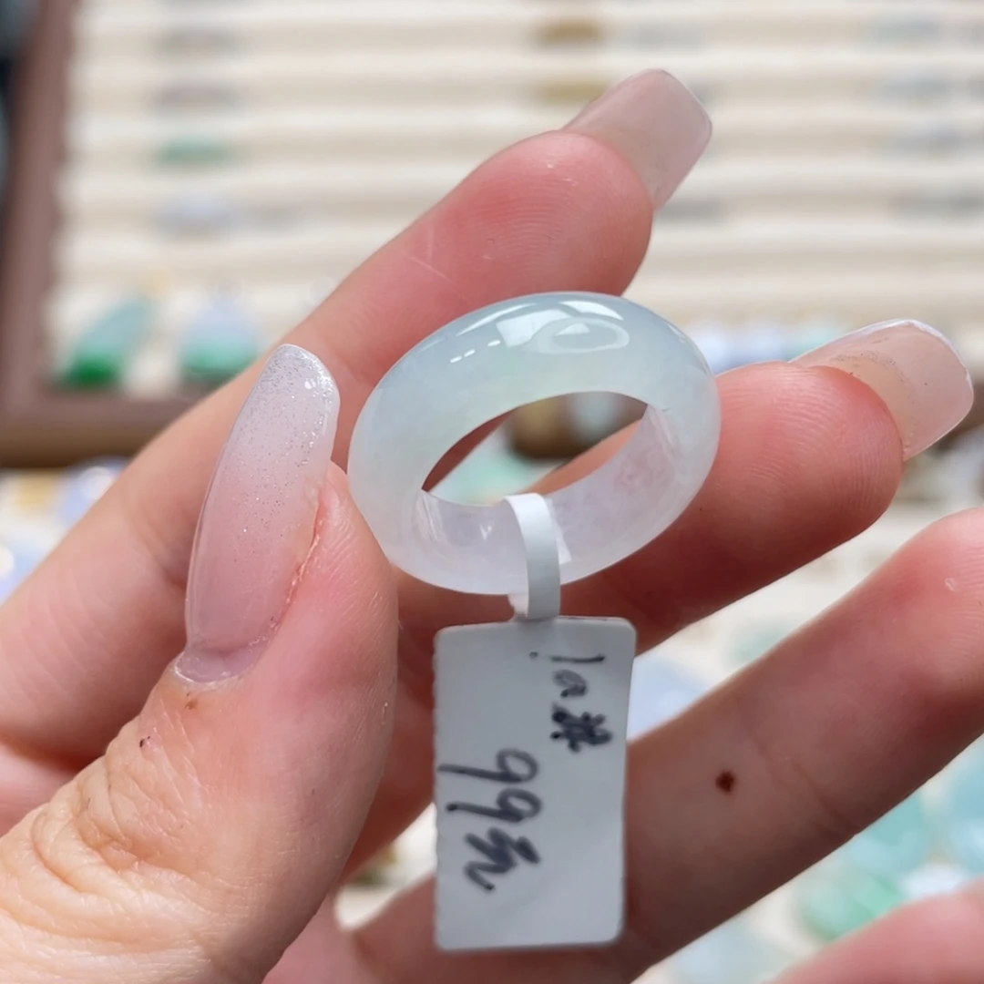 翡翠未镶嵌戒圈a01港圈10一口绿