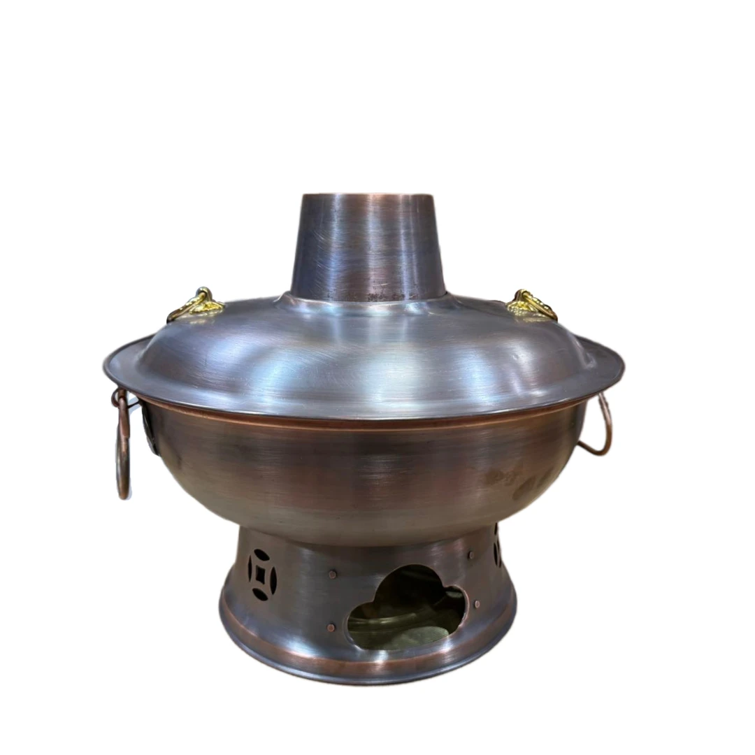 烧炭纯铜复古木炭火锅商用家用大众32CM34CM36CM