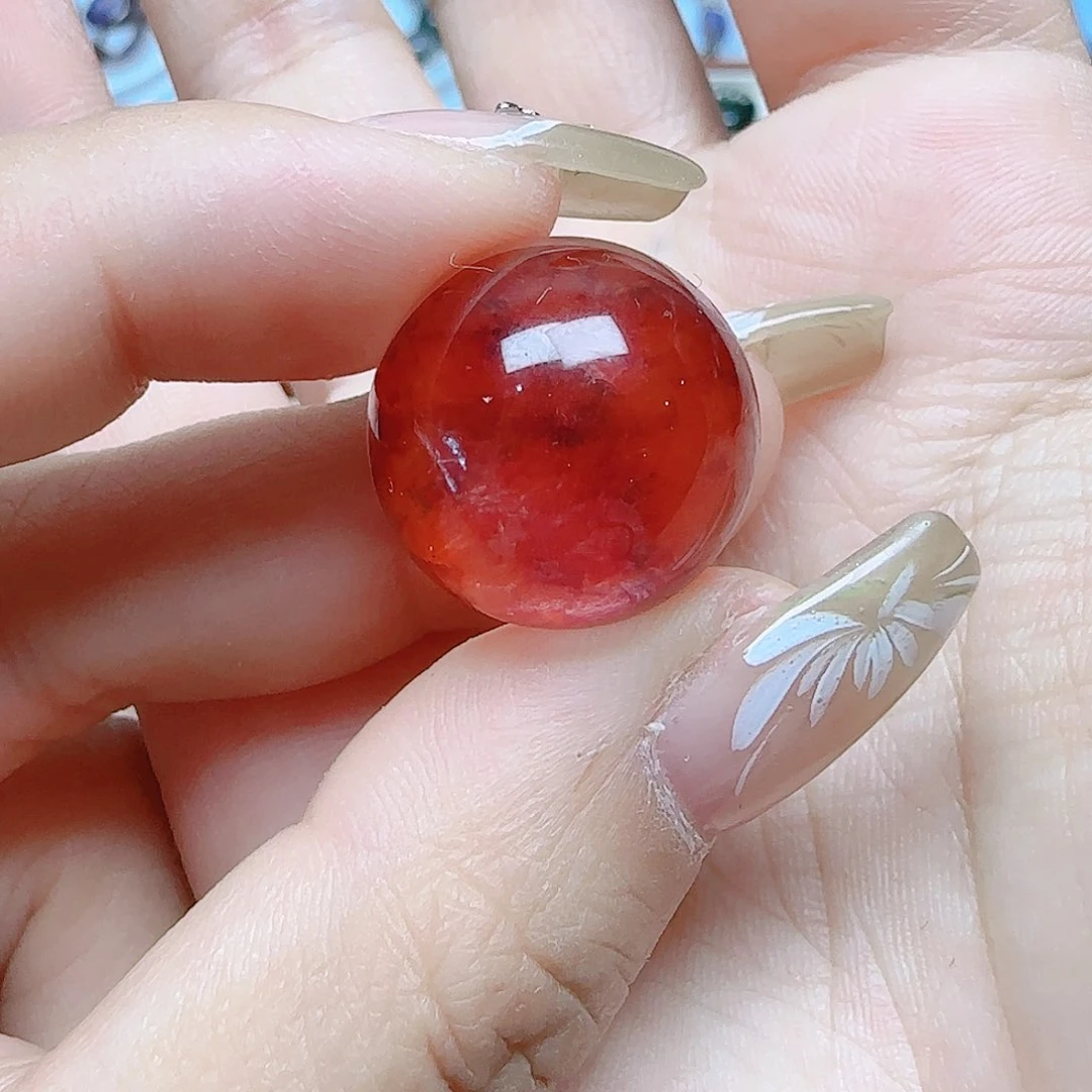 水晶手串未镶嵌九***搭胶花卡18.5