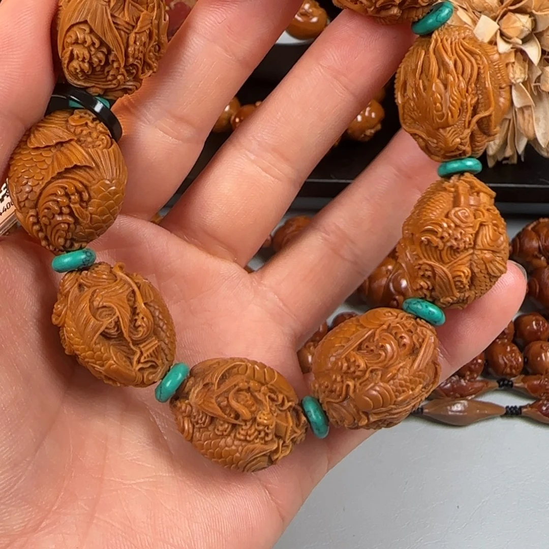 橄榄核手串/手链力舟 21鱼化龙