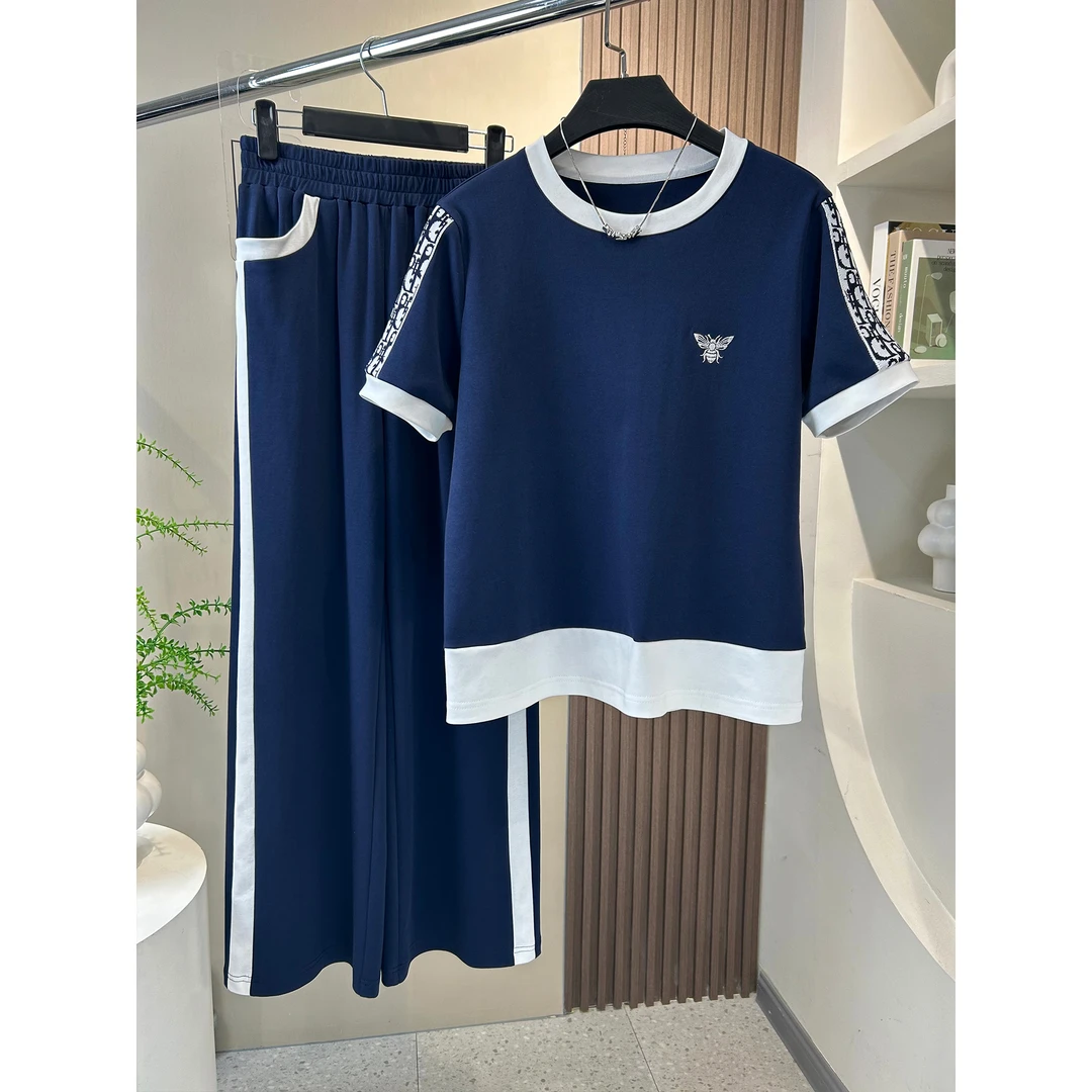 休闲拼接撞色显瘦套装952125+952140