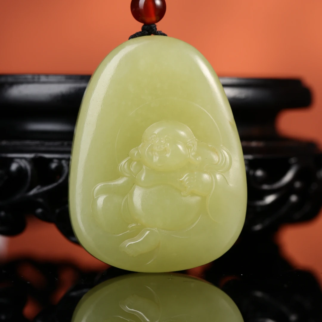 rl和田玉黄玉弥勒挂坠2511171100