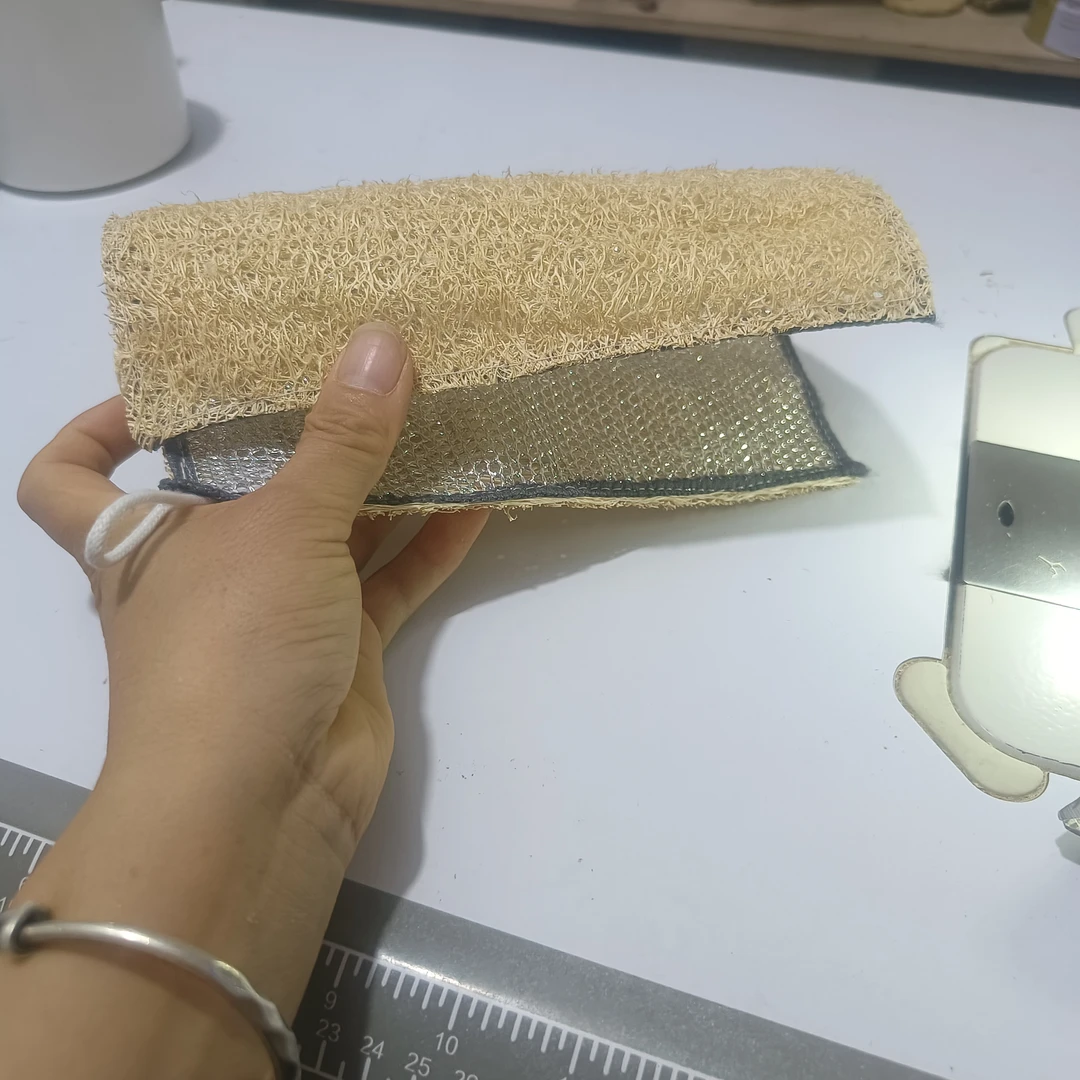 农家丝瓜络巾洗锅百洁布不沾油韩式去角质双面家用刷锅洗碗不粘油