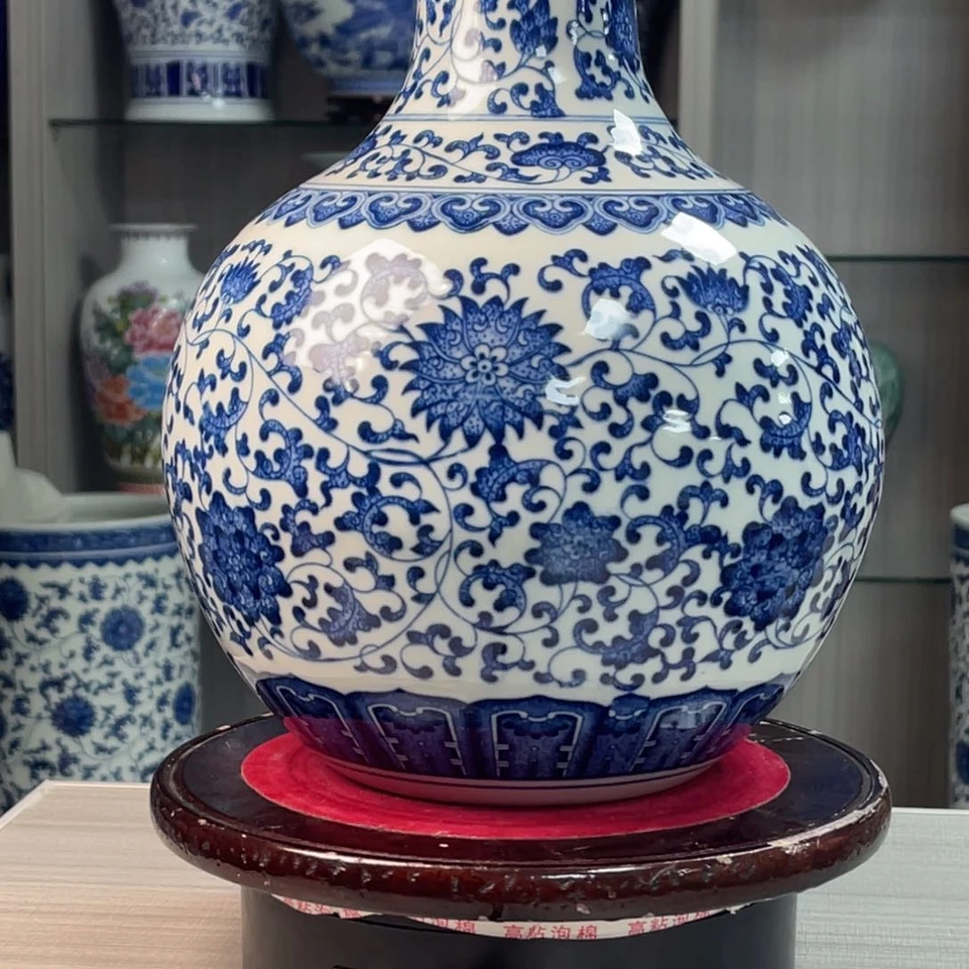 瓶情***。景德镇陶瓷花瓶摆件