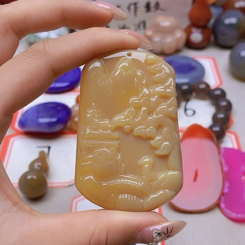 【闪购商品】未镶嵌玛瑙/玉髓珠宝半成品越**姥