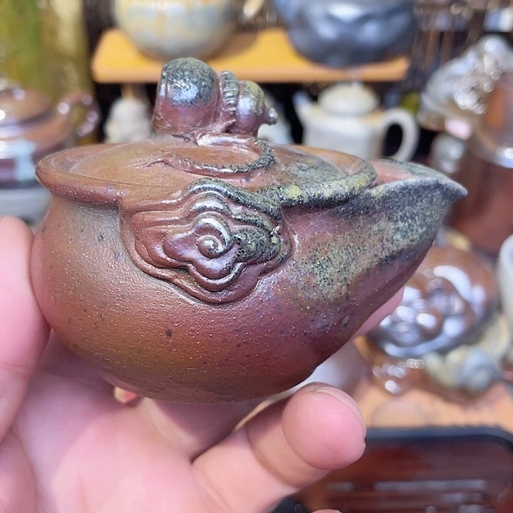 茶壶紫砂纯自然高温裸柴烧