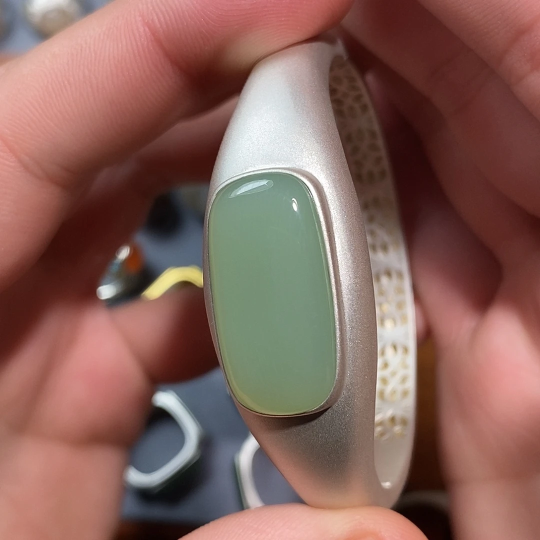 和田玉颈饰银S925镶嵌