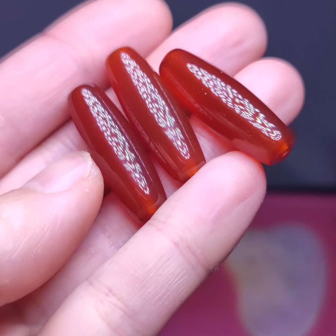 红玛瑙桶珠管珠散珠配饰