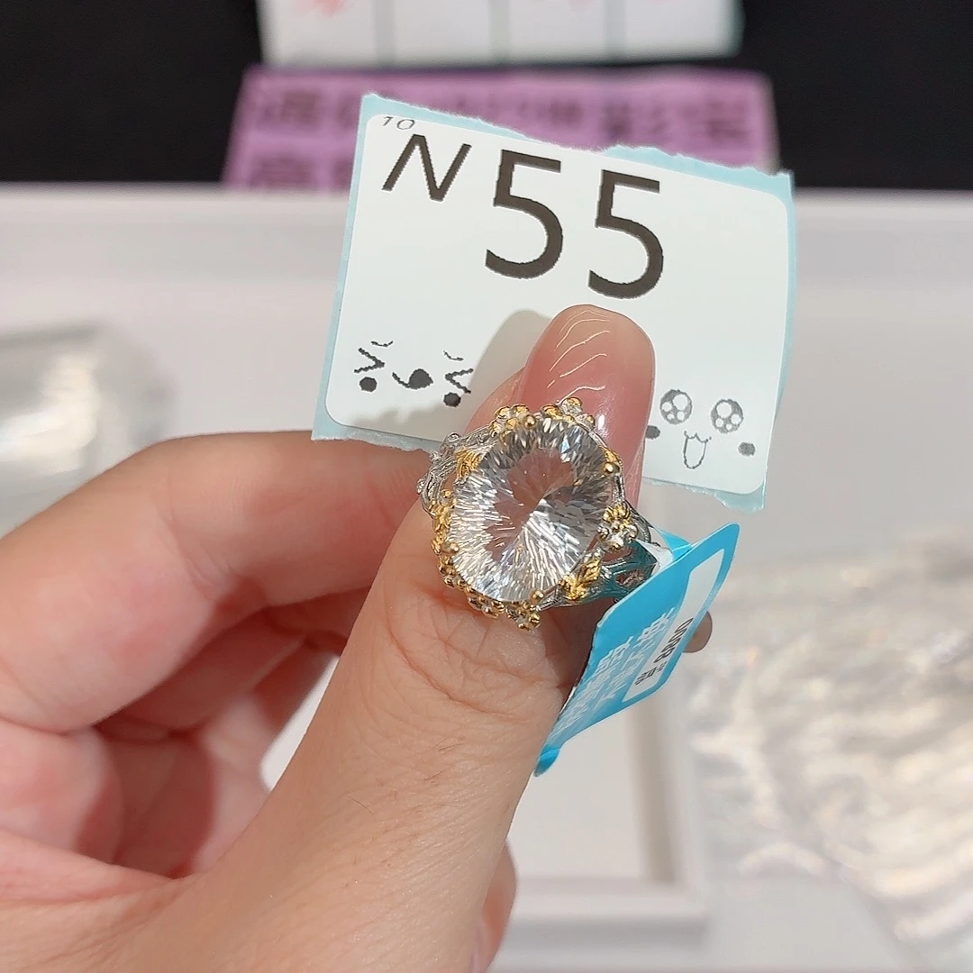 珠宝半成品银S925镶嵌水晶