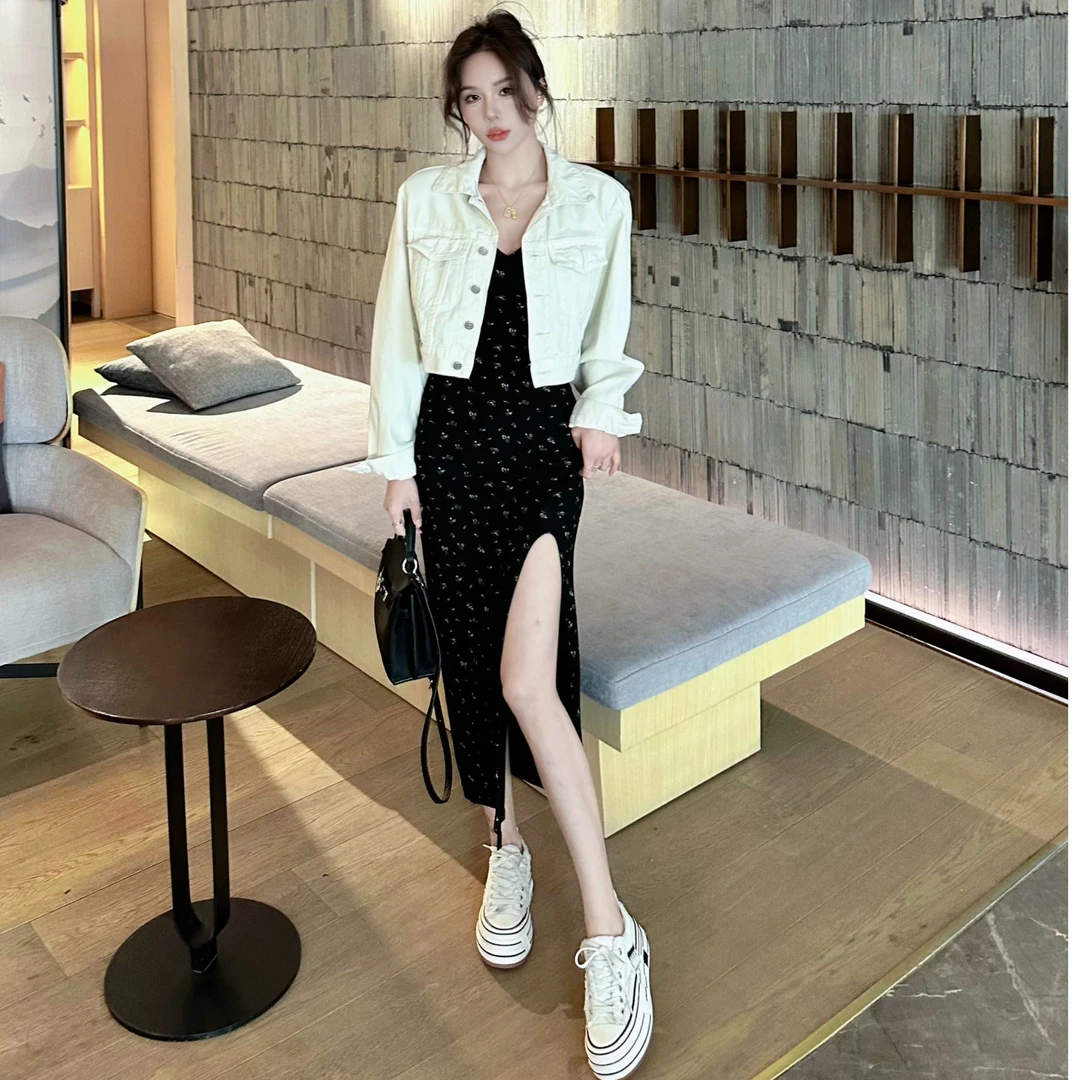 【田姜女装】早春新款牛仔外套