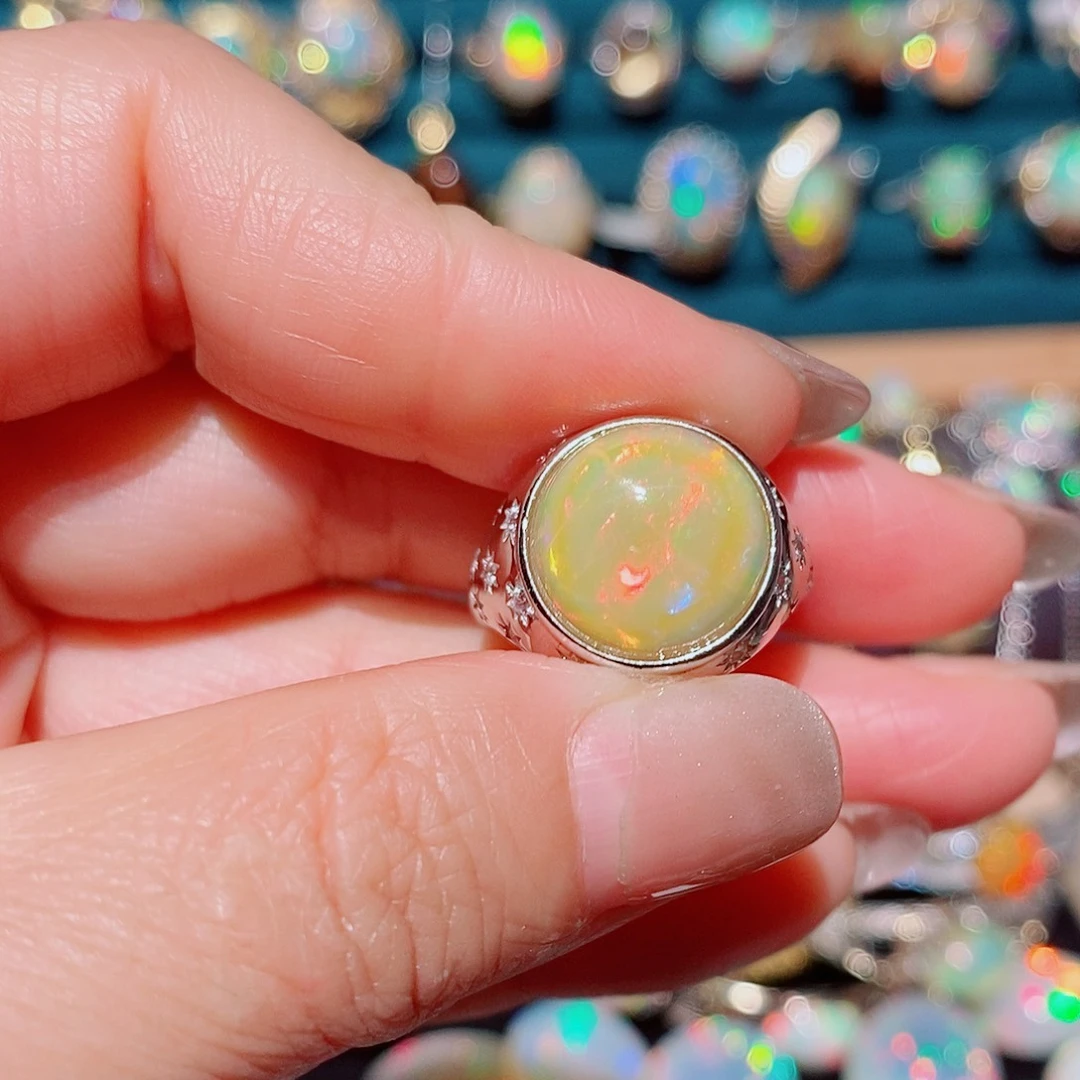 欧泊银S925镶嵌戒指